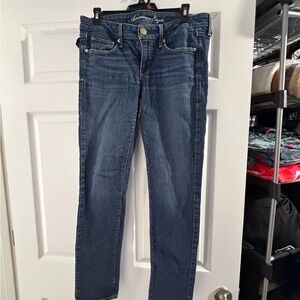 American Eagle Outfitters Dark Blue Straight Leg Jeans
